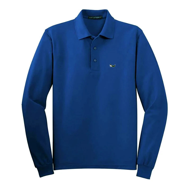 1. Men's Coton Pique Polo Long Sleeve