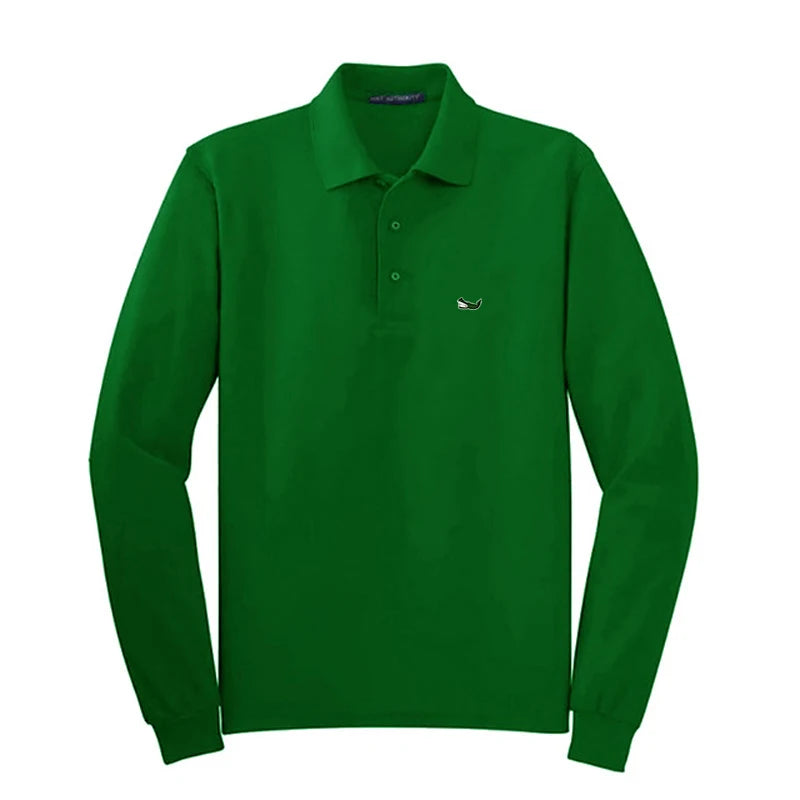 1. Men's Coton Pique Polo Long Sleeve
