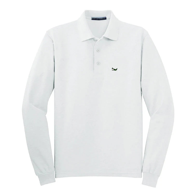 1. Men's Coton Pique Polo Long Sleeve