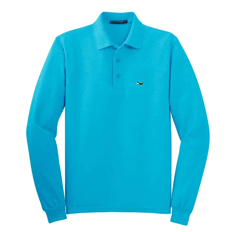 1. Men's Coton Pique Polo Long Sleeve