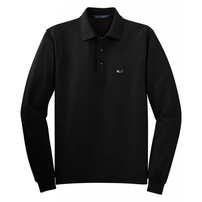 1. Men's Coton Pique Polo Long Sleeve