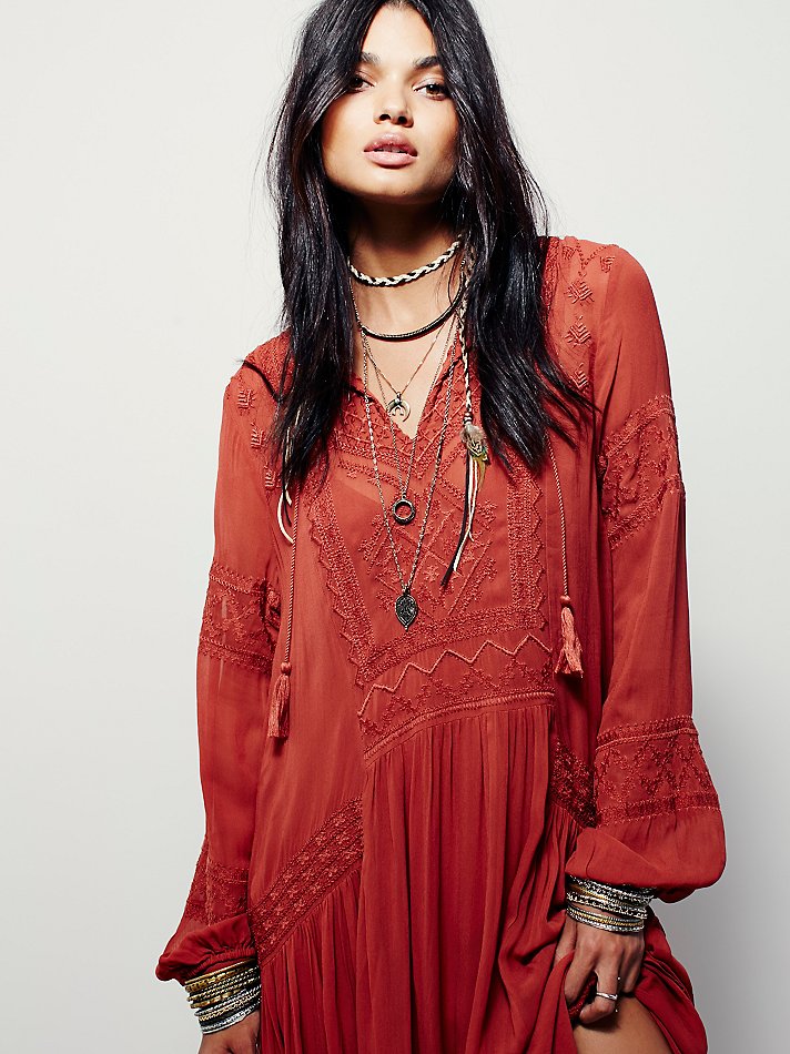 2. Clothing Dress Boho Embroidered Dress