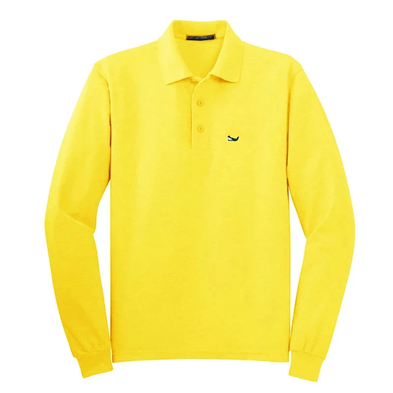 1. Men's Coton Pique Polo Long Sleeve