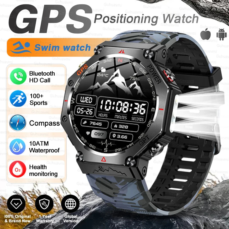 1. Extras & Accessories T-Rex 3 Ultra Military Grade GPS Smart Watch 10ATM Waterproof Compass Altimeter Barometric AMOLED Men HD Call Sports Smartwatch