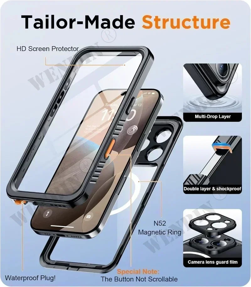 1.Extras & Accessories Waterproof case for iphone