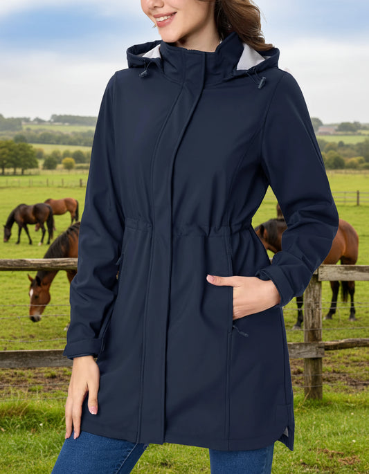 1. Clothing Barn Jacket Fleece Lined Waterproof Hoodie Windbreaker