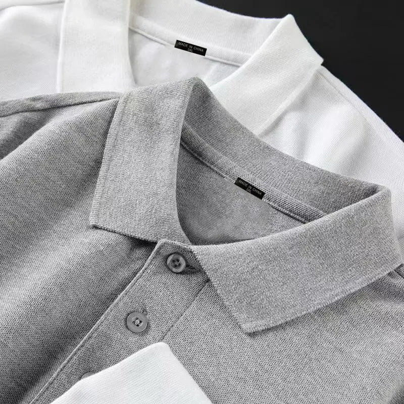 1. Men's Coton Pique Polo Long Sleeve