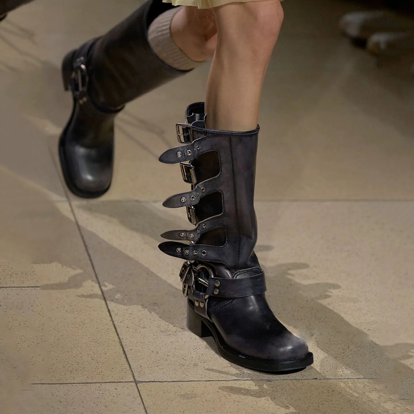 1. Footwear Buccaneer Moto Boots Genuine Leather
