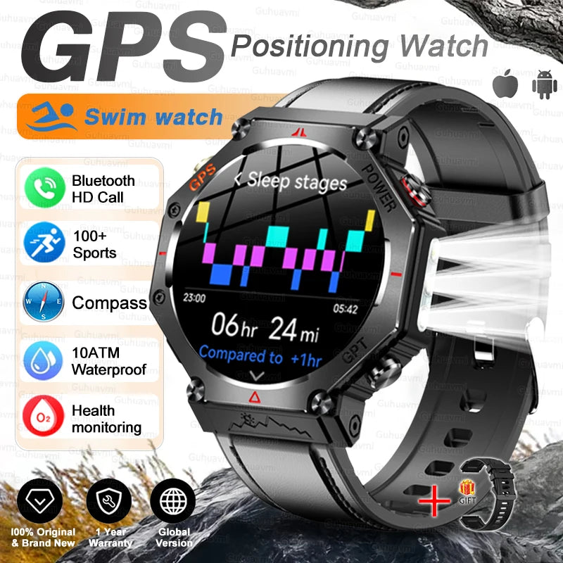 1. Extras & Accessories T-Rex 3 Ultra Military Grade GPS Smart Watch 10ATM Waterproof Compass Altimeter Barometric AMOLED Men HD Call Sports Smartwatch
