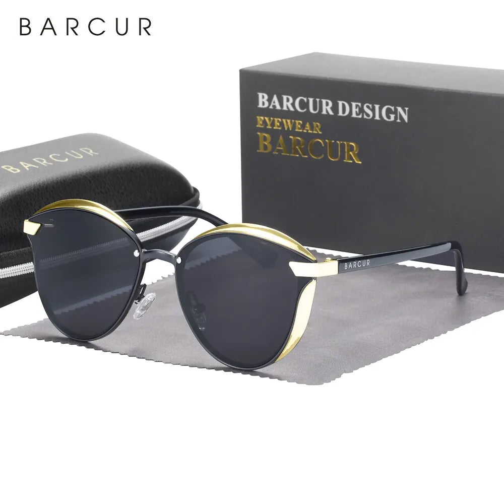 1. Extras & Accessories Polarized Cat Eye UV400 Lux Sunglasses with Case