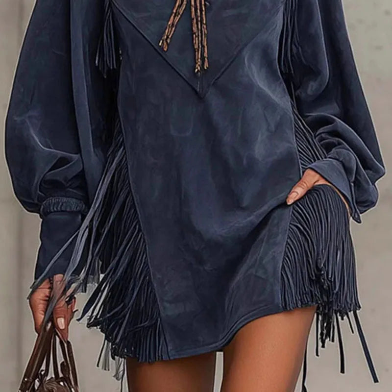 1. Clothing Boho Embroidered and Fringe Dress