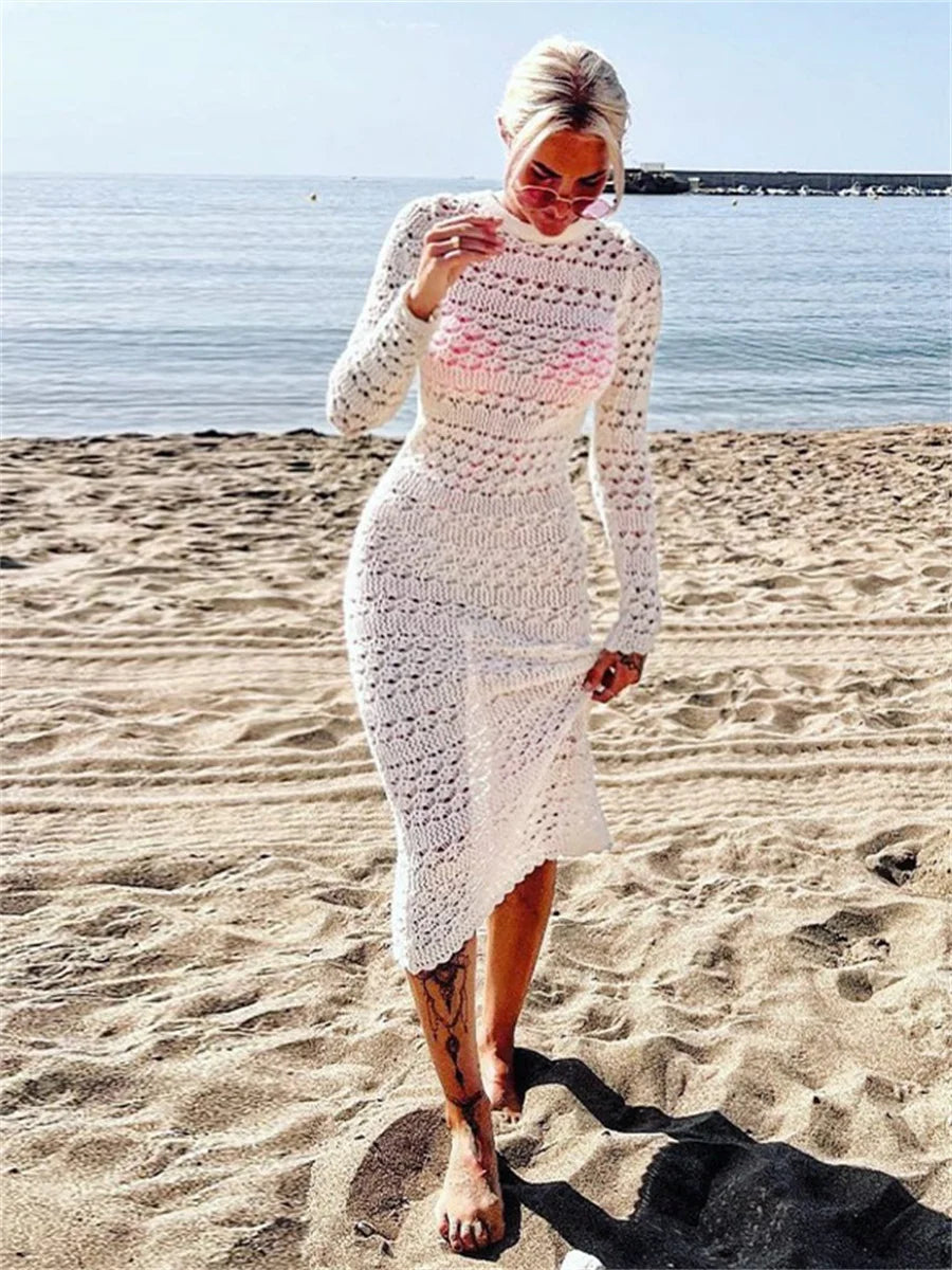 Clothing Crochet Beach Cover Up Dress