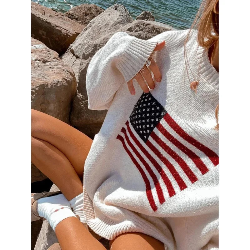 1. Clothing American Flag Sweater