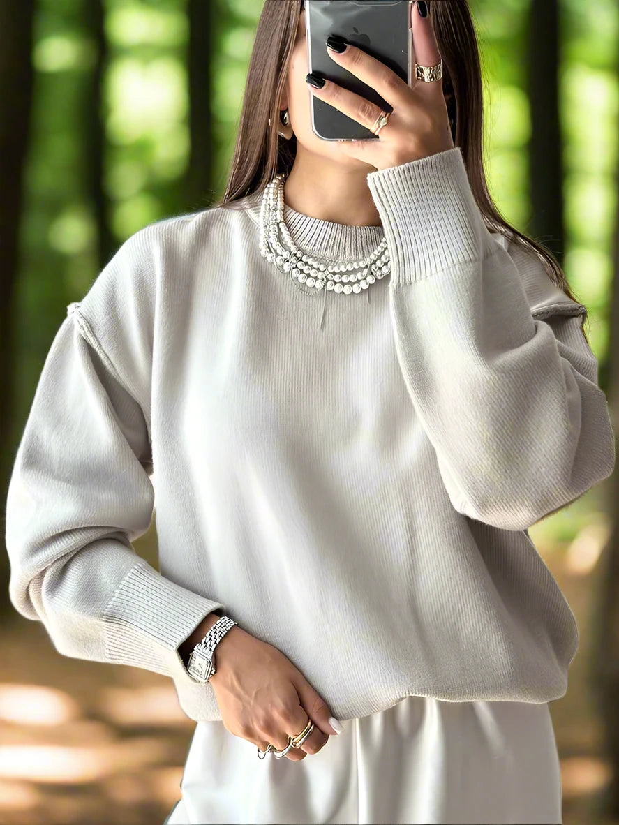 1. Clothing Oversized Sweater with Ragland Sleeve