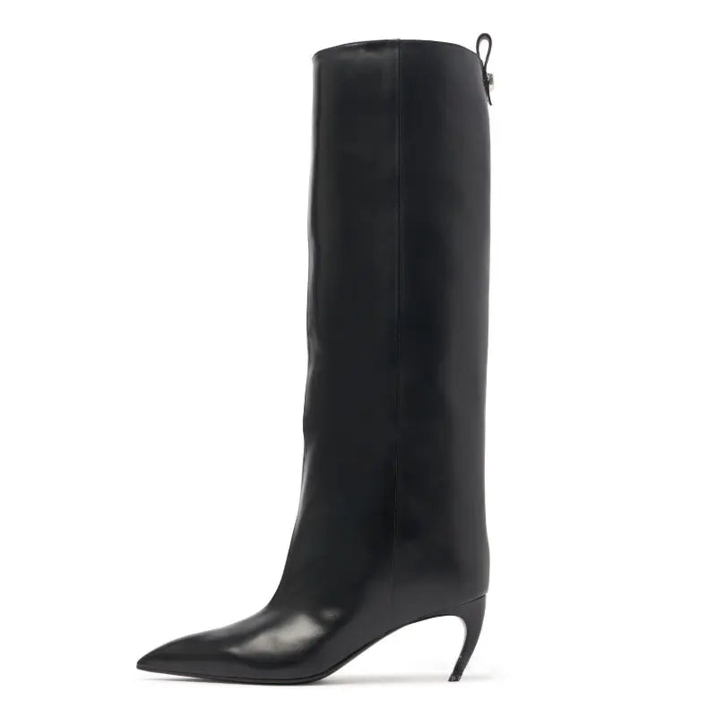 1. Footwear Python Print, Bown, or Black Boots, Arden Furtado with Alien Heel