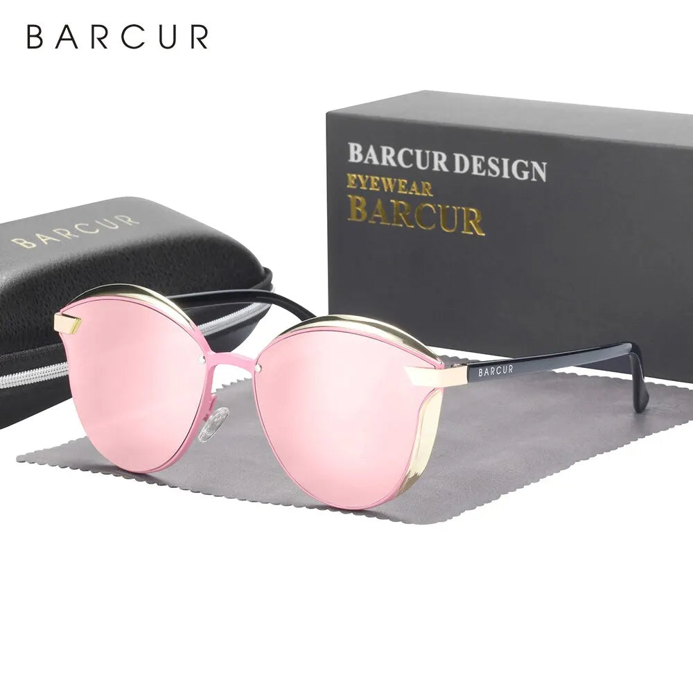 1. Extras & Accessories Polarized Cat Eye UV400 Lux Sunglasses with Case