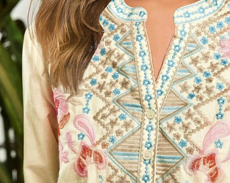 3. Clothing Cabo San Lucas Embroidered Blouse