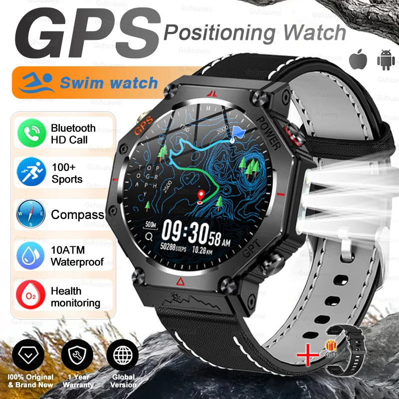 1. Extras & Accessories T-Rex 3 Ultra Military Grade GPS Smart Watch 10ATM Waterproof Compass Altimeter Barometric AMOLED Men HD Call Sports Smartwatch