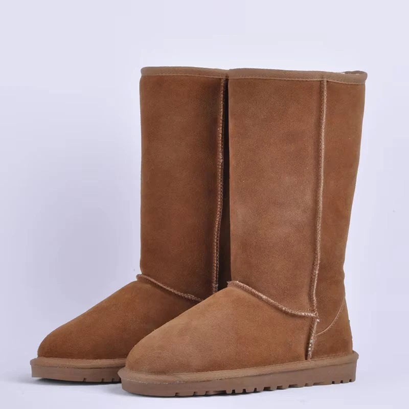 1. Footwear Handmade Genuine Suede Snow Boots