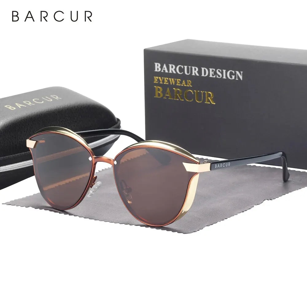 1. Extras & Accessories Polarized Cat Eye UV400 Lux Sunglasses with Case