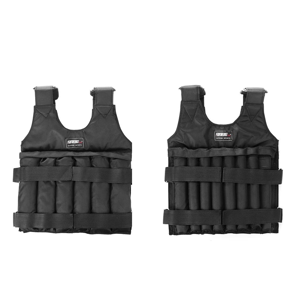 1. Gear 3/20/50kg Loading Weight Vest Adjustable Weighted Training Exercise Waistcoat Jacket Sand Clothing for Running Fitness Equipment