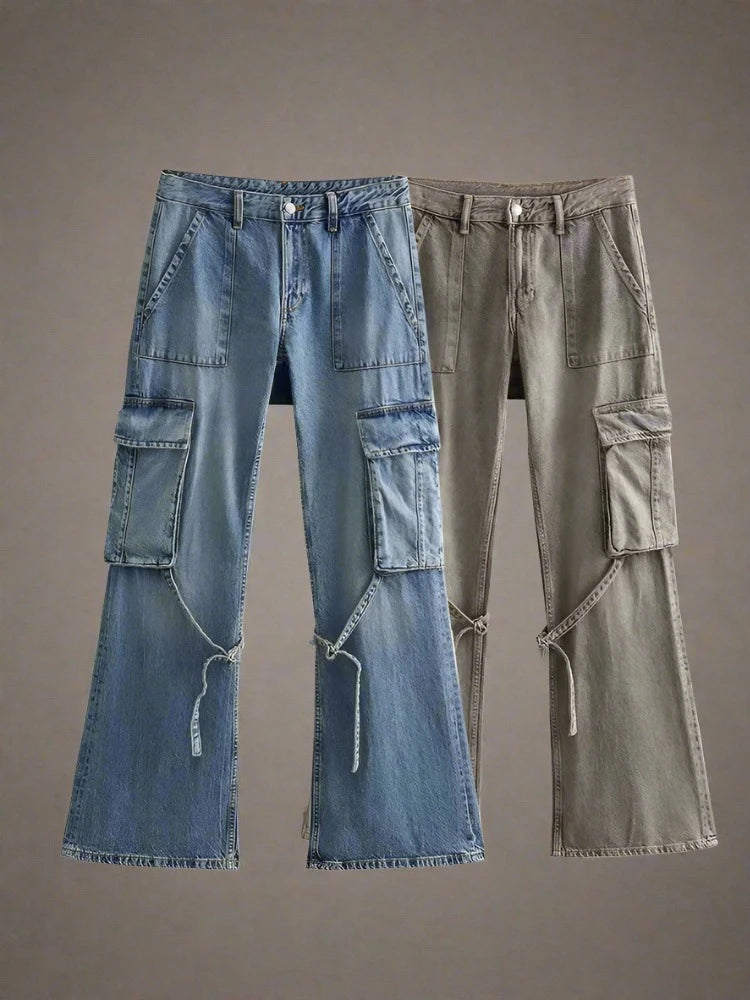 3. Clothing Cotton Denim Cargo Jeans