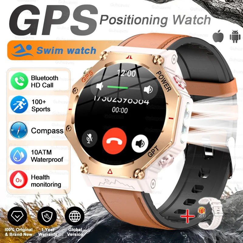 1. Extras & Accessories T-Rex 3 Ultra Military Grade GPS Smart Watch 10ATM Waterproof Compass Altimeter Barometric AMOLED Men HD Call Sports Smartwatch