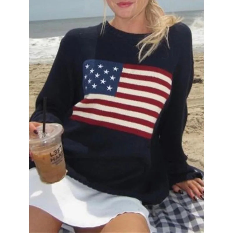 1. Clothing American Flag Sweater