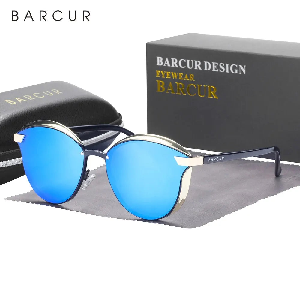 1. Extras & Accessories Polarized Cat Eye UV400 Lux Sunglasses with Case