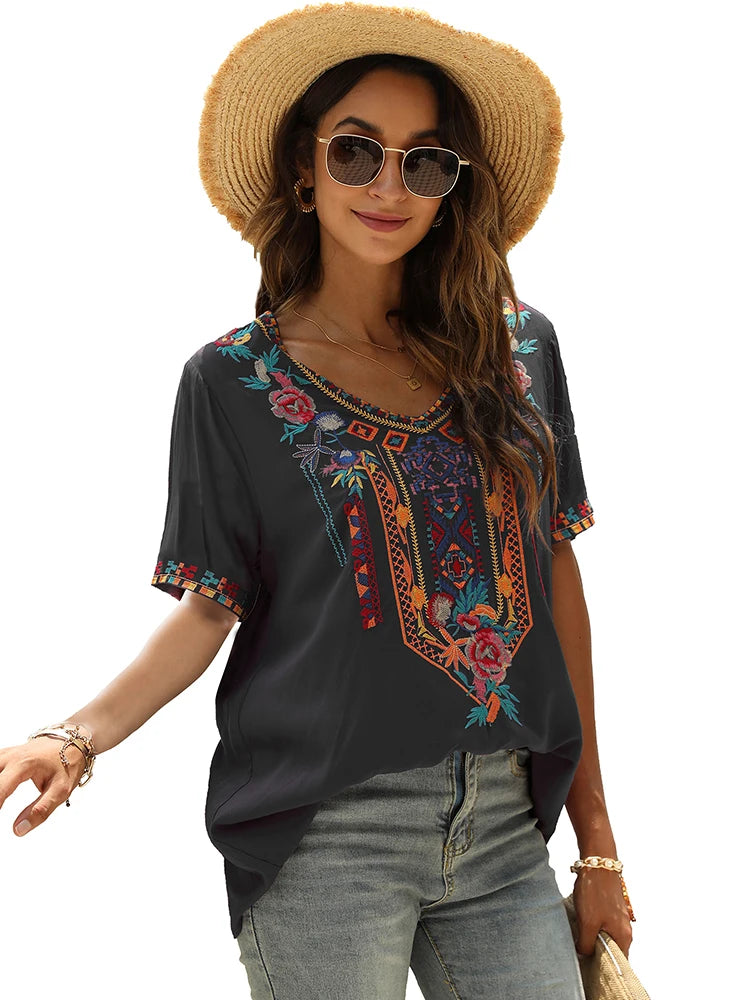 2.Clothing Durango Embroidered Blouse