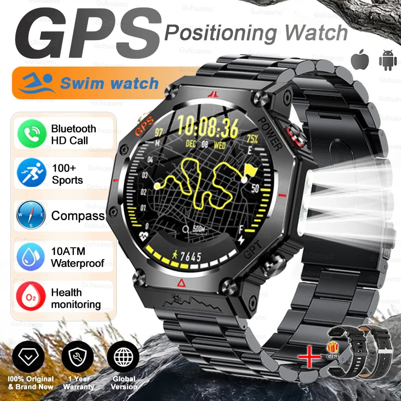 1. Extras & Accessories T-Rex 3 Ultra Military Grade GPS Smart Watch 10ATM Waterproof Compass Altimeter Barometric AMOLED Men HD Call Sports Smartwatch