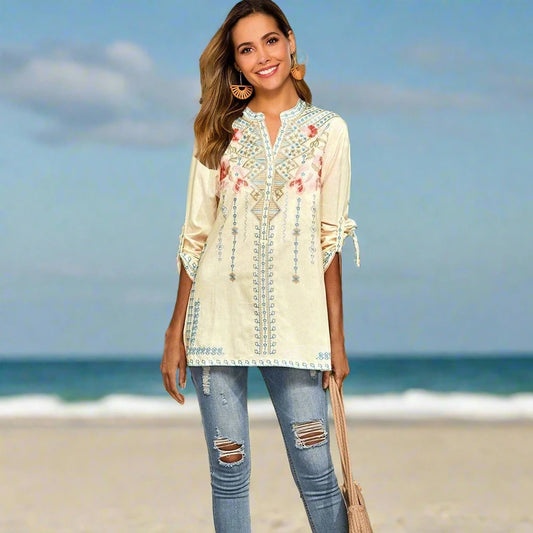 3. Clothing Cabo San Lucas Embroidered Blouse