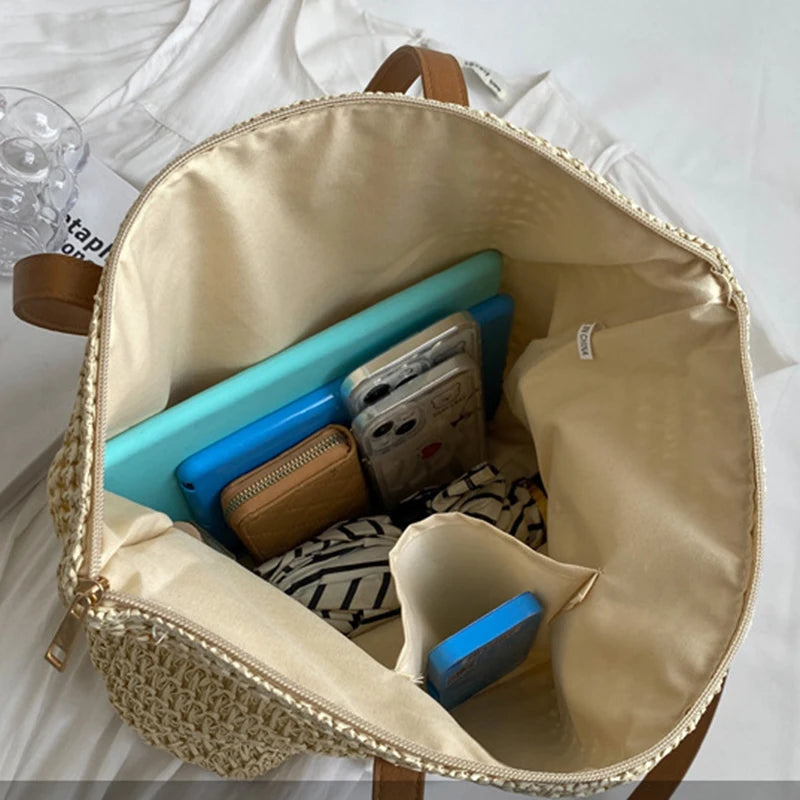 Extras & Accessories Woven Straw Tote Bag