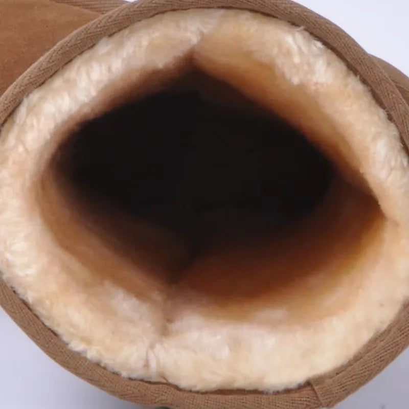 1. Footwear Handmade Genuine Suede Snow Boots