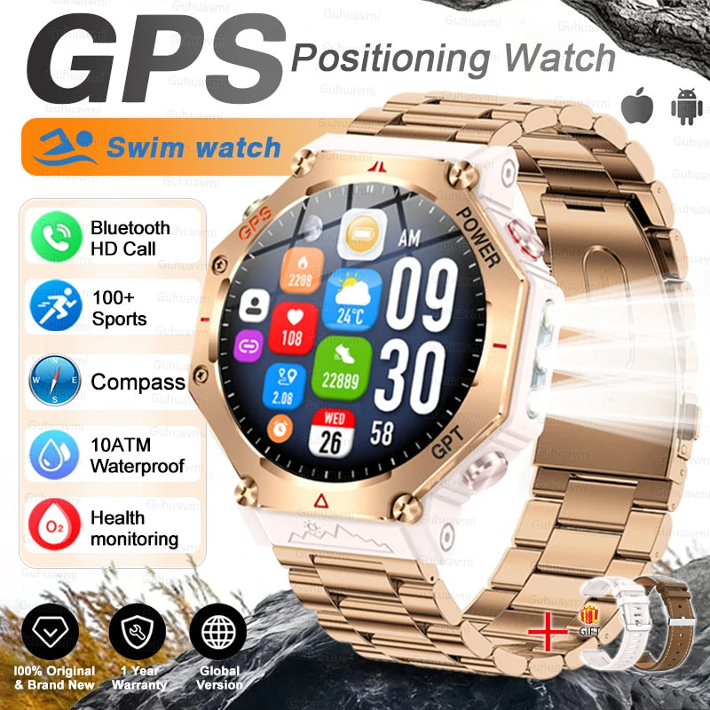 1. Extras & Accessories T-Rex 3 Ultra Military Grade GPS Smart Watch 10ATM Waterproof Compass Altimeter Barometric AMOLED Men HD Call Sports Smartwatch