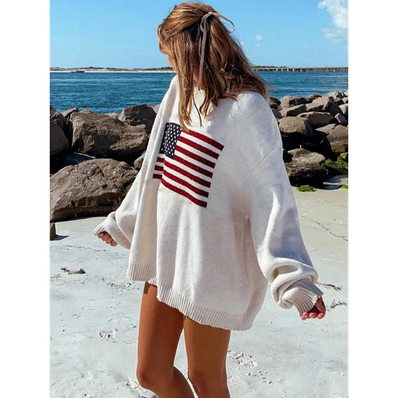 1. Clothing American Flag Sweater