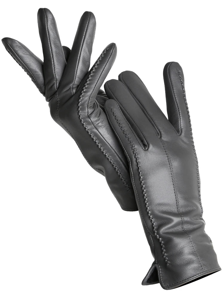 Extras & Accessories Leather Touchscreen Gloves for Women