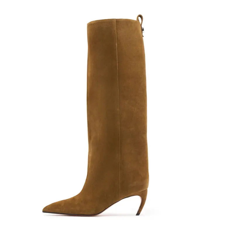 1. Footwear Python Print, Bown, or Black Boots, Arden Furtado with Alien Heel