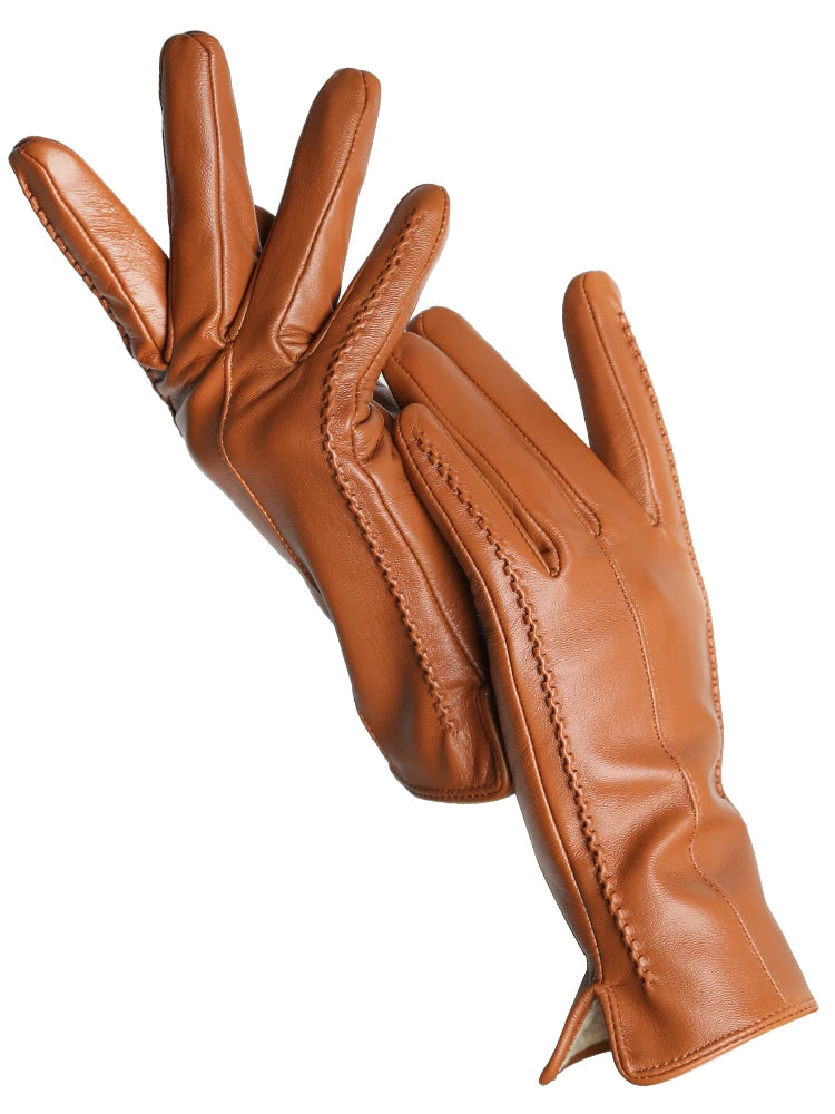 Extras & Accessories Leather Touchscreen Gloves for Women