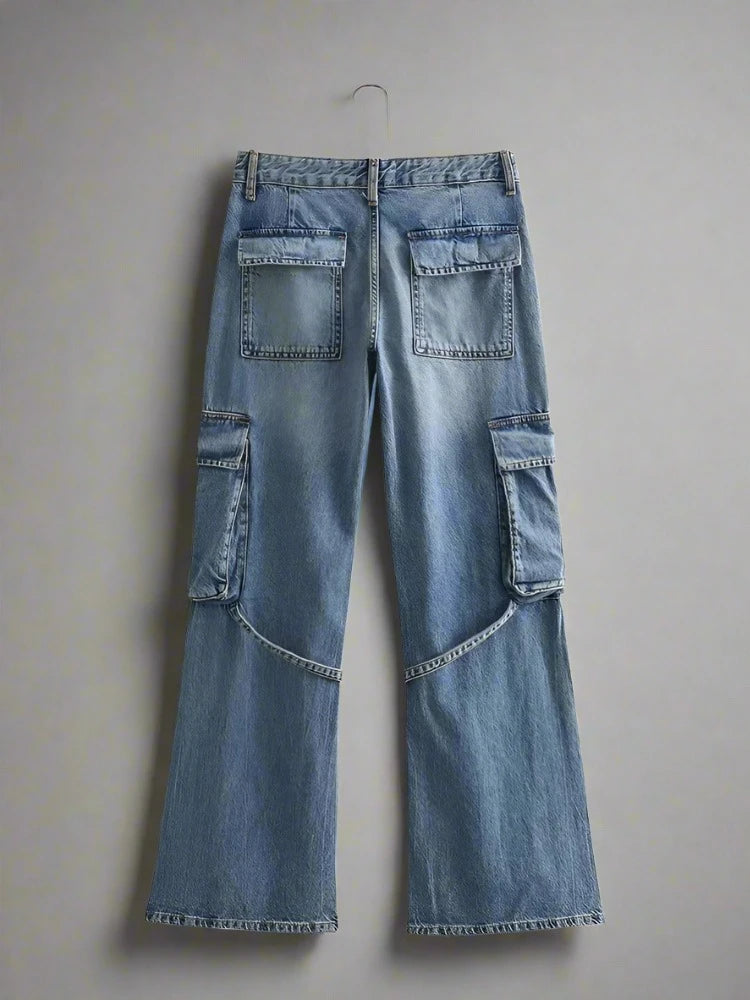 3. Clothing Cotton Denim Cargo Jeans