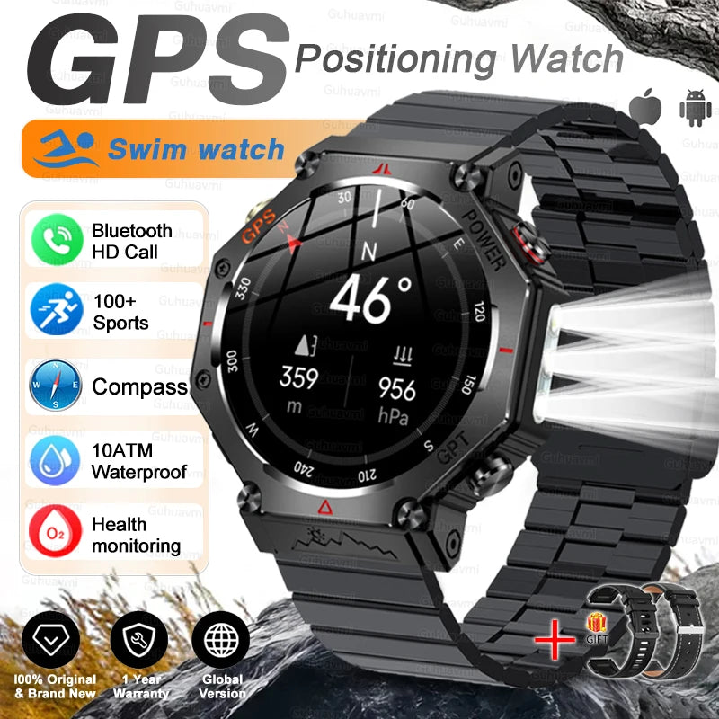 1. Extras & Accessories T-Rex 3 Ultra Military Grade GPS Smart Watch 10ATM Waterproof Compass Altimeter Barometric AMOLED Men HD Call Sports Smartwatch