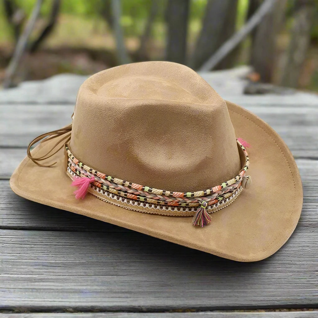 Extras & Accessories Faux Suede Cowgirl Hat