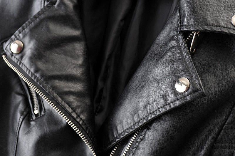 Clothing Faux Leather Motorcycle Jacket